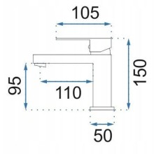 Смеситель для раковины без донного клапана Rea Fenix REA-B6395