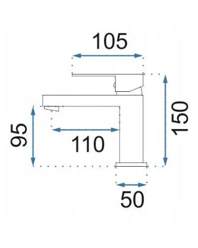 Смеситель для раковины без донного клапана Rea Fenix REA-B6395
