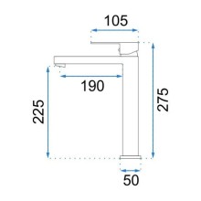 Смеситель для раковины без донного клапана Rea Fenix REA-B6394