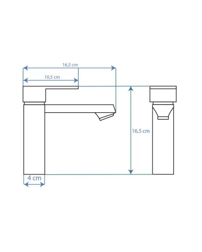 Смеситель для раковины без донного клапана Rea Mayson REA-B5101