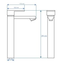 Смеситель для раковины без донного клапана Rea Mayson REA-B5103