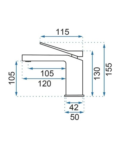 Смеситель для раковины без донного клапана Rea Duet REA-B4413