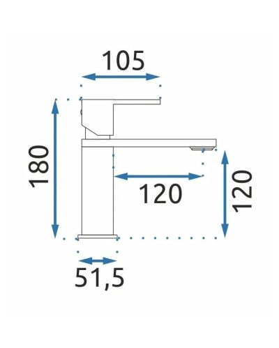 Смеситель для раковины без донного клапана Rea Flip REA-B2004