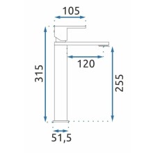 Смеситель для раковины без донного клапана Rea Flip REA-B2006