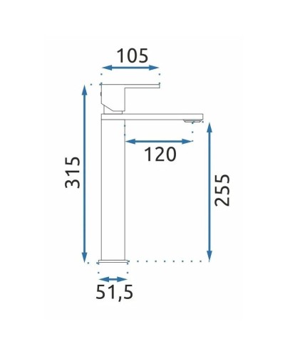Смеситель для раковины без донного клапана Rea Flip REA-B2006
