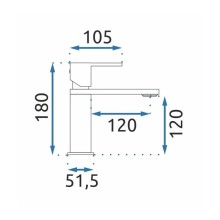Смеситель для раковины без донного клапана Rea Flip REA-B2005