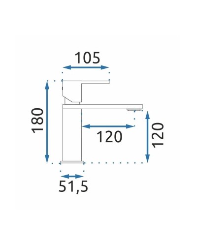 Смеситель для раковины без донного клапана Rea Flip REA-B2005