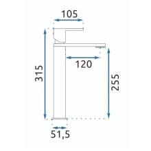 Смеситель для раковины без донного клапана Rea Flip REA-B2007