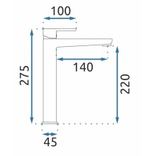 Смеситель для раковины без донного клапана Rea Orix REA-B7778