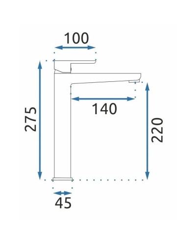 Смеситель для раковины без донного клапана Rea Orix REA-B7778