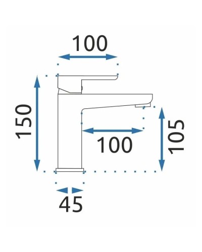 Смеситель для раковины без донного клапана Rea Orix REA-B5642
