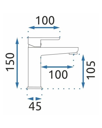 Смеситель для раковины без донного клапана Rea Orix REA-B6163