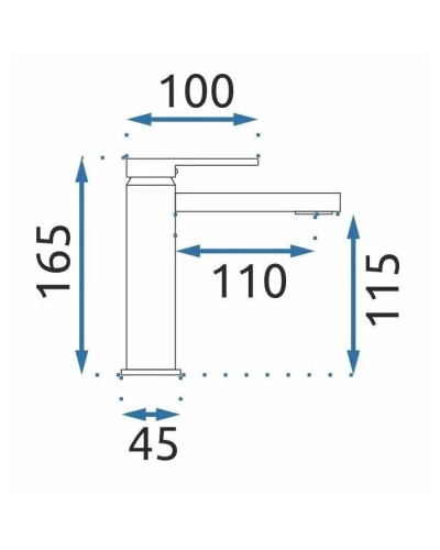 Смеситель для раковины без донного клапана Rea Verso REA-B9141