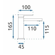 Смеситель для раковины без донного клапана Rea Verso REA-B6555