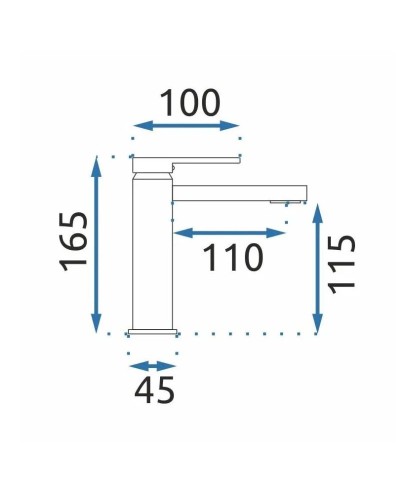 Смеситель для раковины без донного клапана Rea Verso REA-B6555