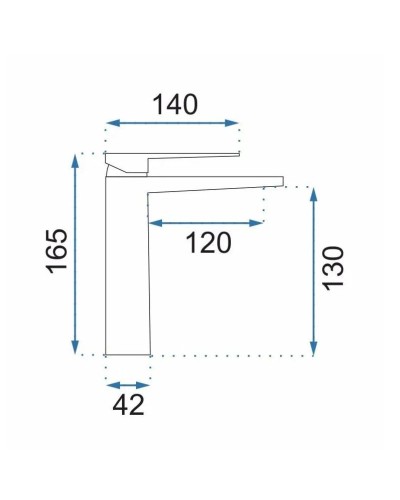 Смеситель для раковины без донного клапана Rea Parker REA-B4811