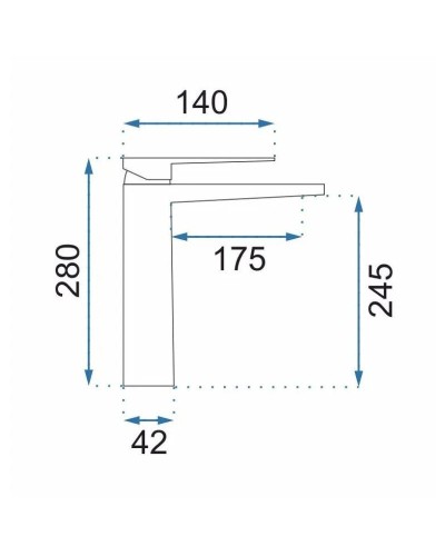 Смеситель для раковины без донного клапана Rea Parker REA-B4812