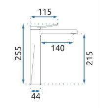 Смеситель для раковины без донного клапана Rea Soul REA-B9996