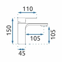 Смеситель для раковины без донного клапана Rea Soul REA-B9999