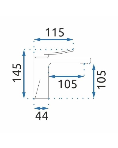 Смеситель для раковины без донного клапана Rea Soul REA-B9960