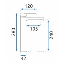 Смеситель для раковины без донного клапана Rea Hass REA-B6207