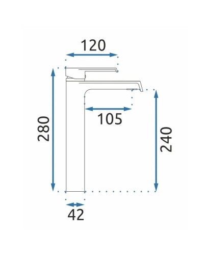 Смеситель для раковины без донного клапана Rea Hass REA-B6207