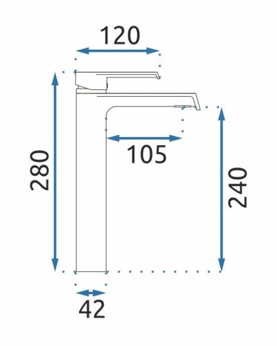 Смеситель для раковины без донного клапана Rea Hass REA-B9966