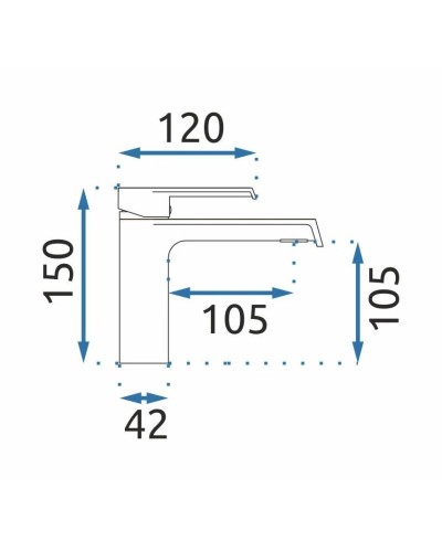 Смеситель для раковины без донного клапана Rea Hass REA-B9969
