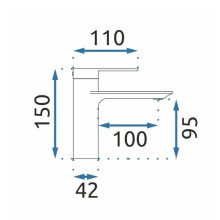 Смеситель для раковины без донного клапана Rea Storm REA-B6202