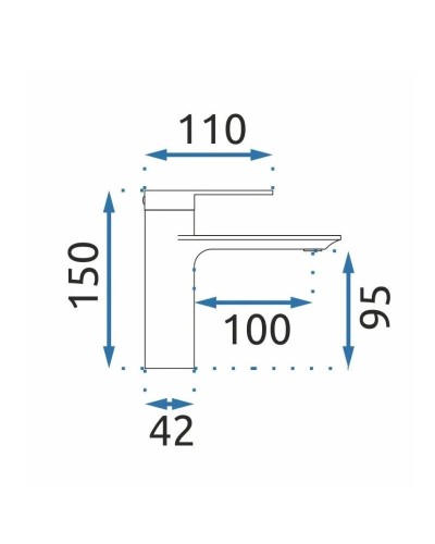 Смеситель для раковины без донного клапана Rea Storm REA-B6202