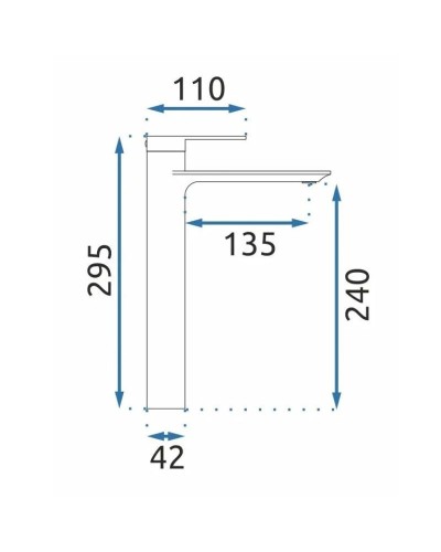 Смеситель для раковины без донного клапана Rea Storm REA-B6203