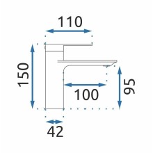 Смеситель для раковины без донного клапана Rea Storm REA-B9981