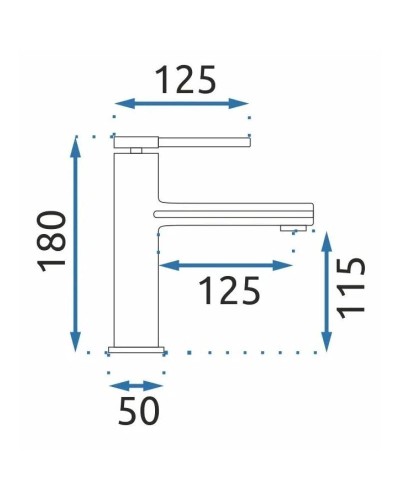 Смеситель для раковины без донного клапана Rea Oval REA-B6514