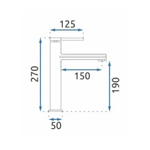 Смеситель для раковины без донного клапана Rea Oval REA-B6510