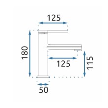 Смеситель для раковины без донного клапана Rea Oval REA-B6516