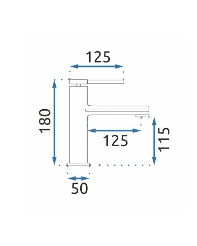 Смеситель для раковины без донного клапана Rea Oval REA-B6516