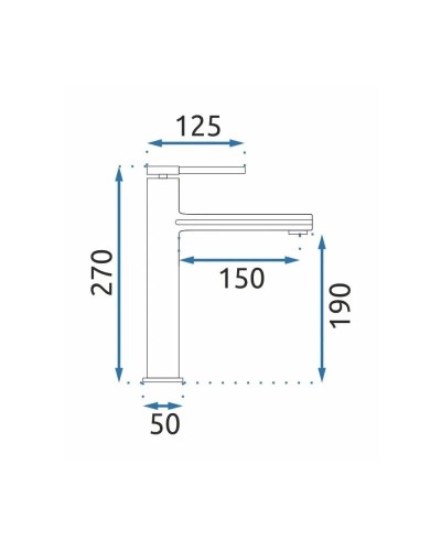 Смеситель для раковины без донного клапана Rea Oval REA-B6511