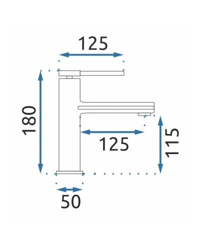 Смеситель для раковины без донного клапана Rea Oval REA-B6515