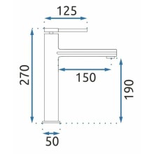 Смеситель для раковины без донного клапана Rea Oval REA-B6513