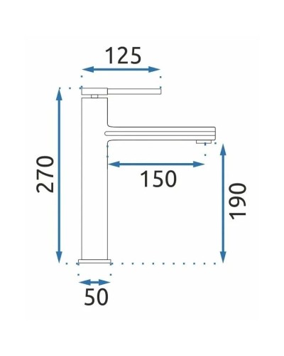 Смеситель для раковины без донного клапана Rea Oval REA-B6513