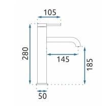 Смеситель для раковины без донного клапана Rea Spot REA-B2011