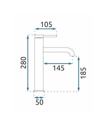 Смеситель для раковины без донного клапана Rea Spot REA-B2011