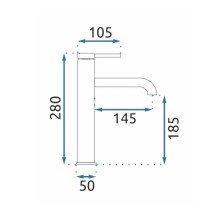 Смеситель для раковины без донного клапана Rea Spot REA-B2013