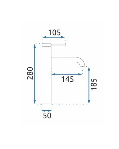 Смеситель для раковины без донного клапана Rea Spot REA-B2013