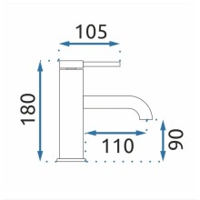 Смеситель для раковины без донного клапана Rea Spot REA-B2014