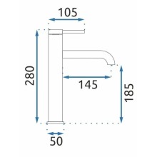 Смеситель для раковины без донного клапана Rea Spot REA-B2015