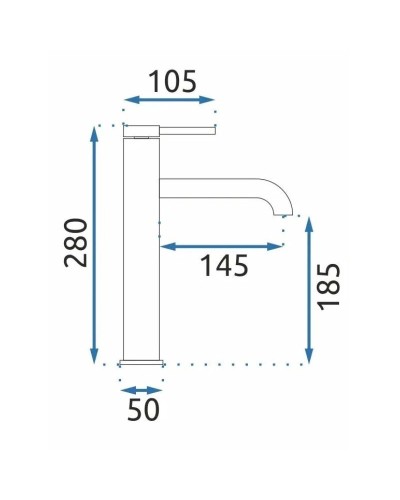 Смеситель для раковины без донного клапана Rea Spot REA-B2015