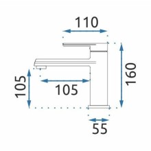 Смеситель для раковины без донного клапана Rea Buzz REA-B6920