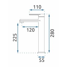 Смеситель для раковины без донного клапана Rea Buzz REA-B6921