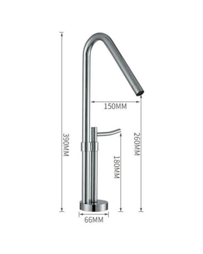 Смеситель для раковины без донного клапана Rea Moris REA-B4833